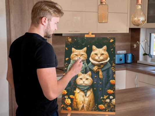 Diamond Paint - Kattefamilie