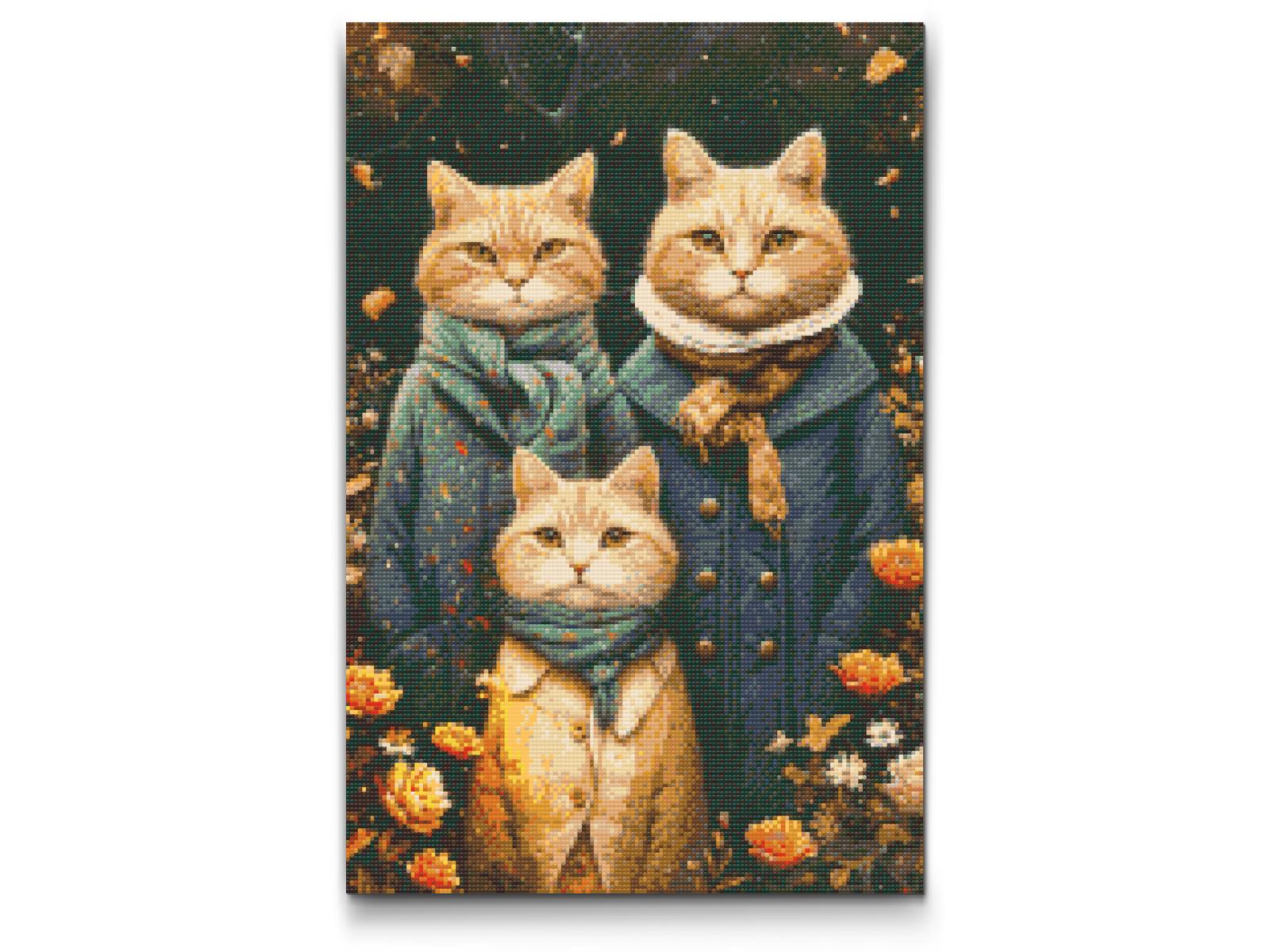 Diamond Paint - Kattefamilie