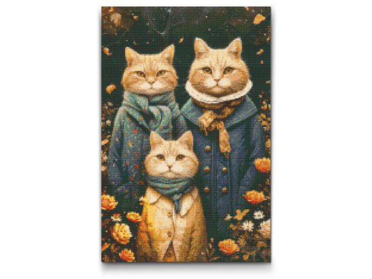 Diamond Paint - Kattefamilie