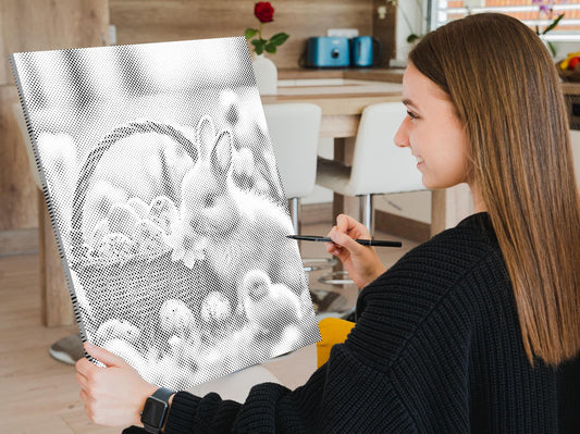 Dotting - Påskekurv og kanin
