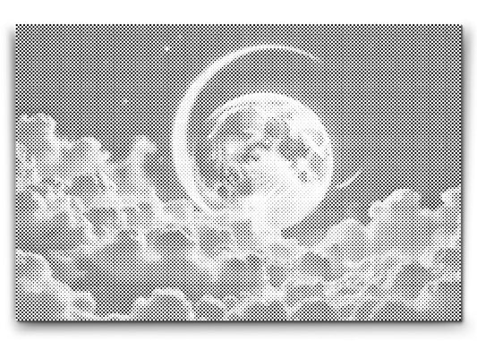 Dotting - Surrealistisk lillablå planet