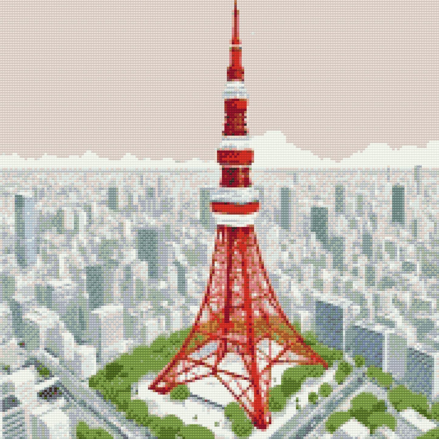 Diamond Paint - Tårn i Tokyo