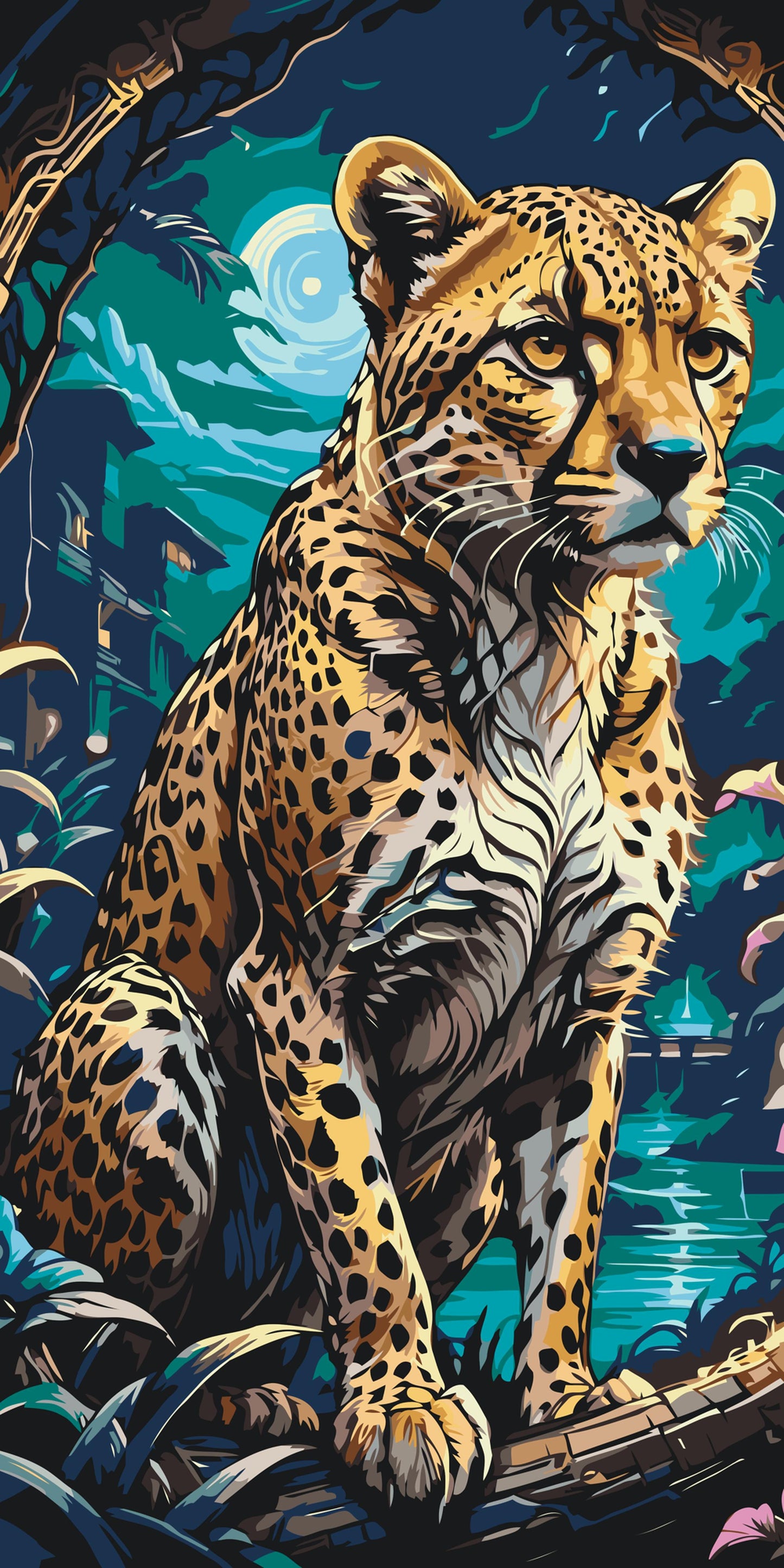 Paint by number - Majestæt leopard