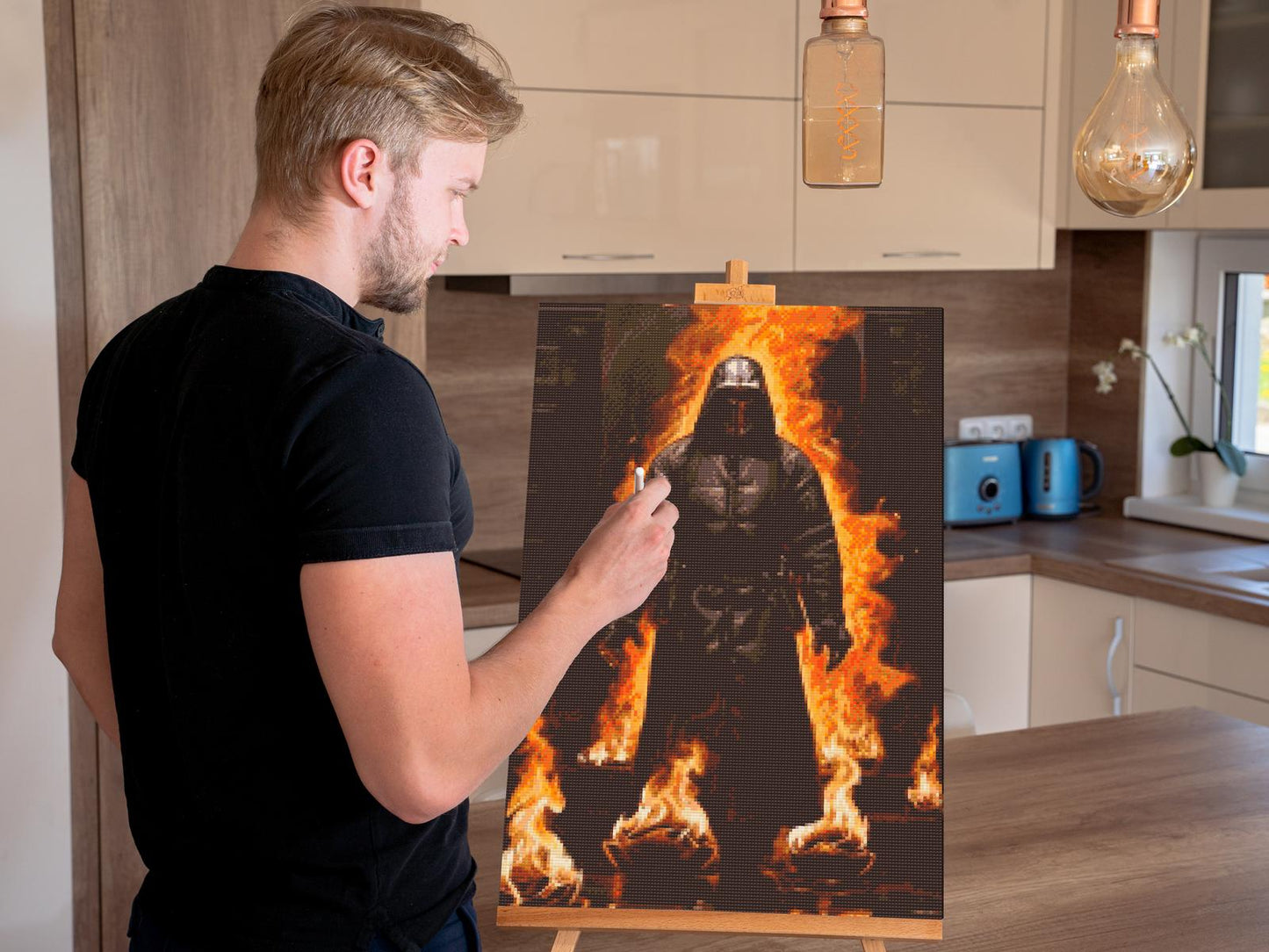 Diamond Paint - Mand i brand