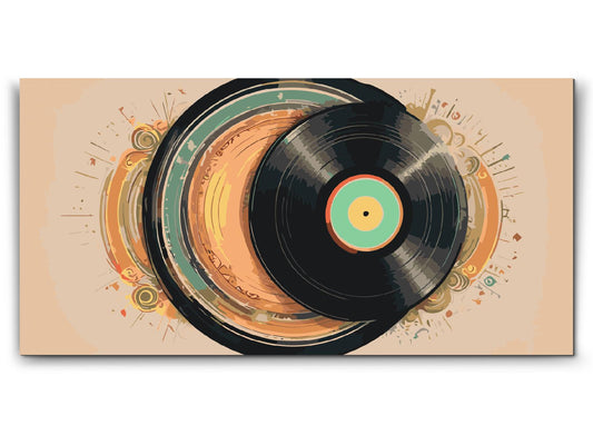Paint by number - Retro vinylplader
