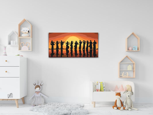 Paint by number - Musikernes silhuet