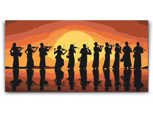 Paint by number - Musikernes silhuet