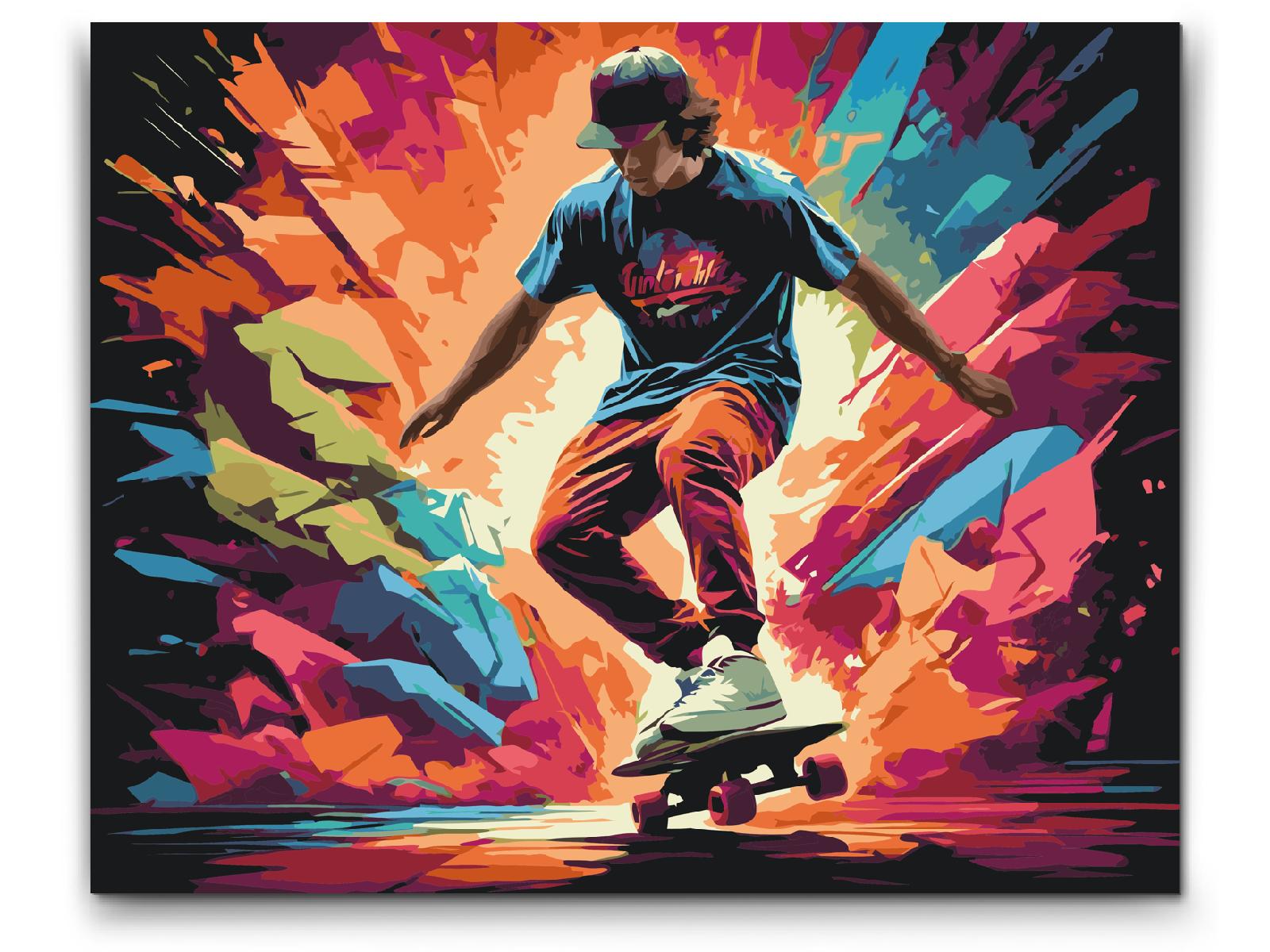 Paint by number - Skateboarder