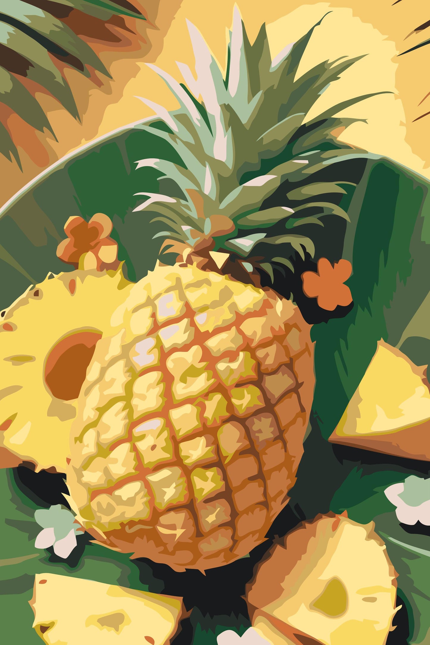 Paint by number - Saftig ananas