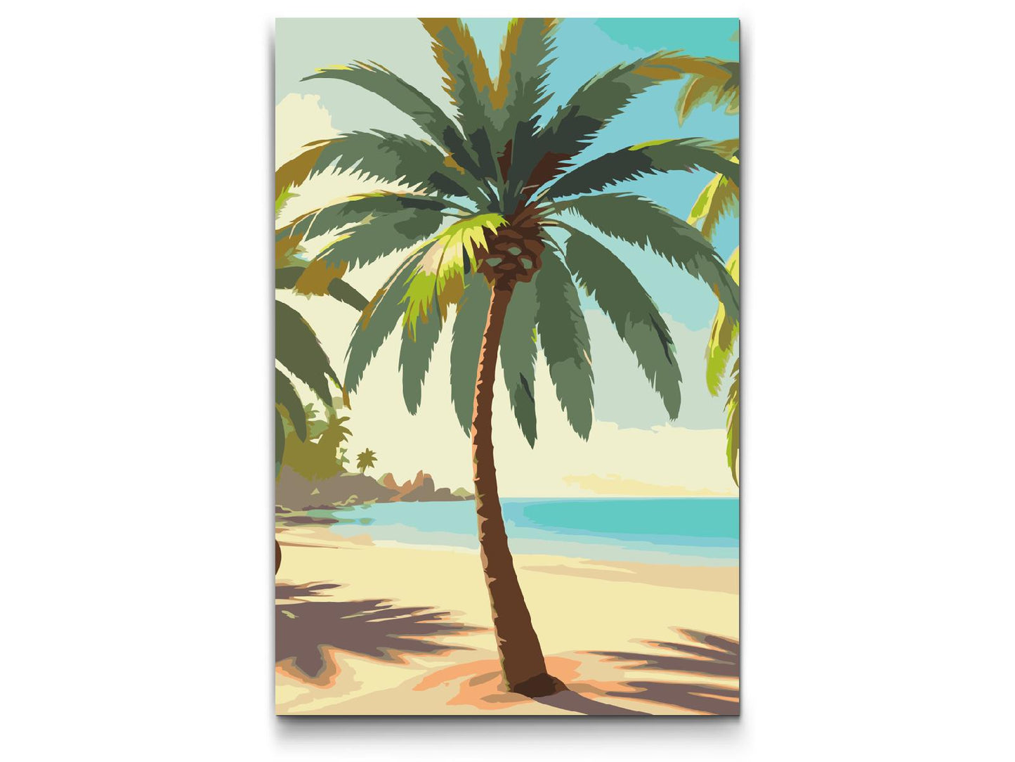 Paint by number - Palme på stranden