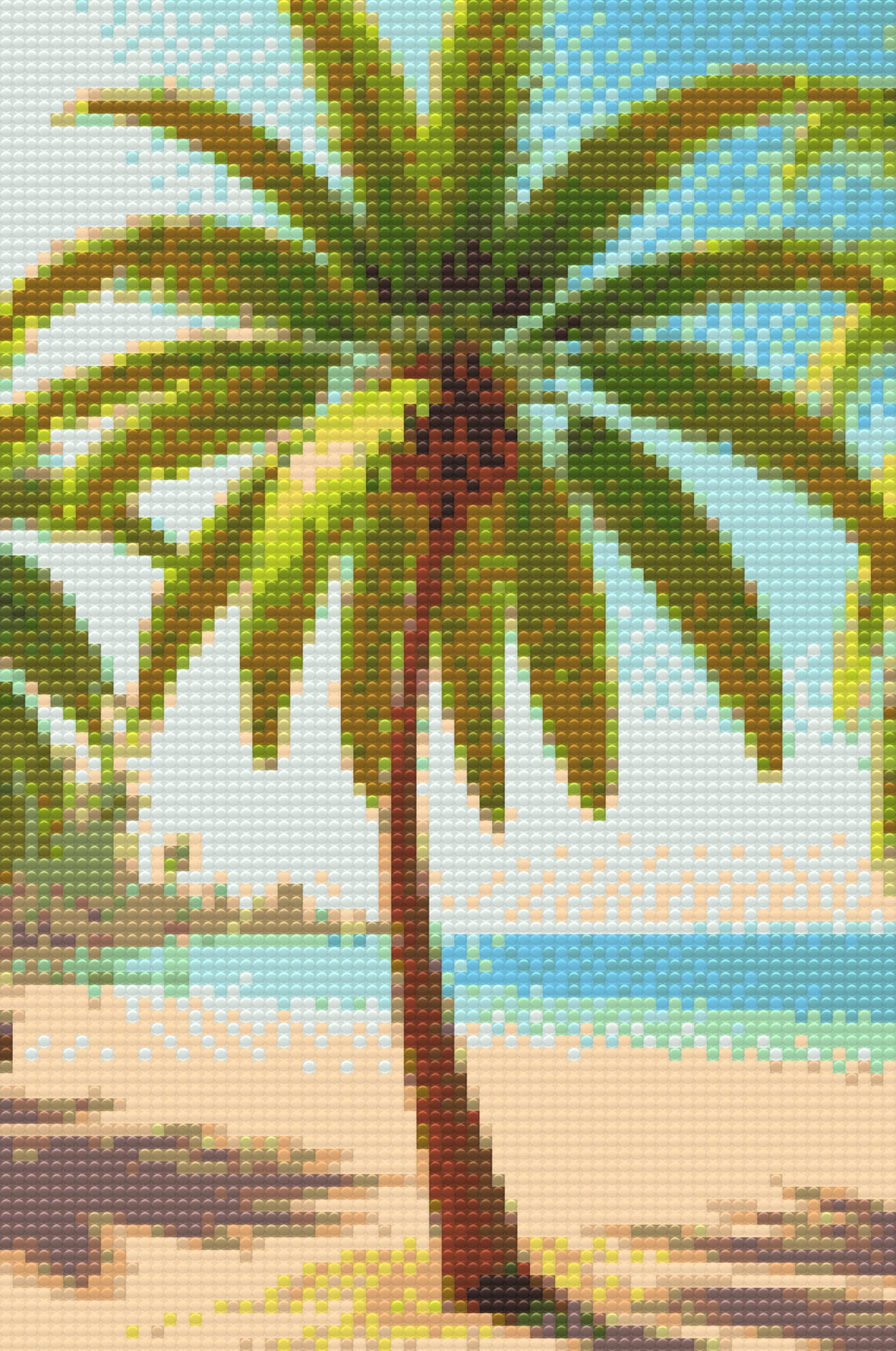 Diamond Paint - Palme på stranden