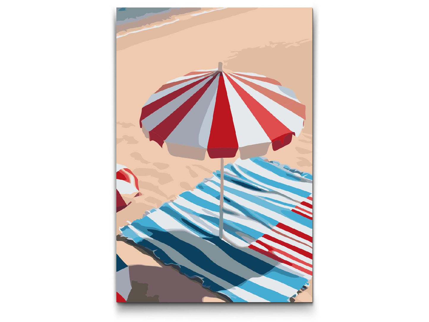 Paint by number - Parasol på stranden