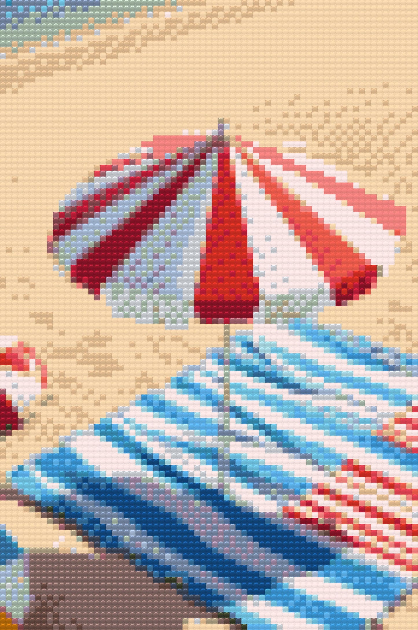 Diamond Paint - Parasol på stranden