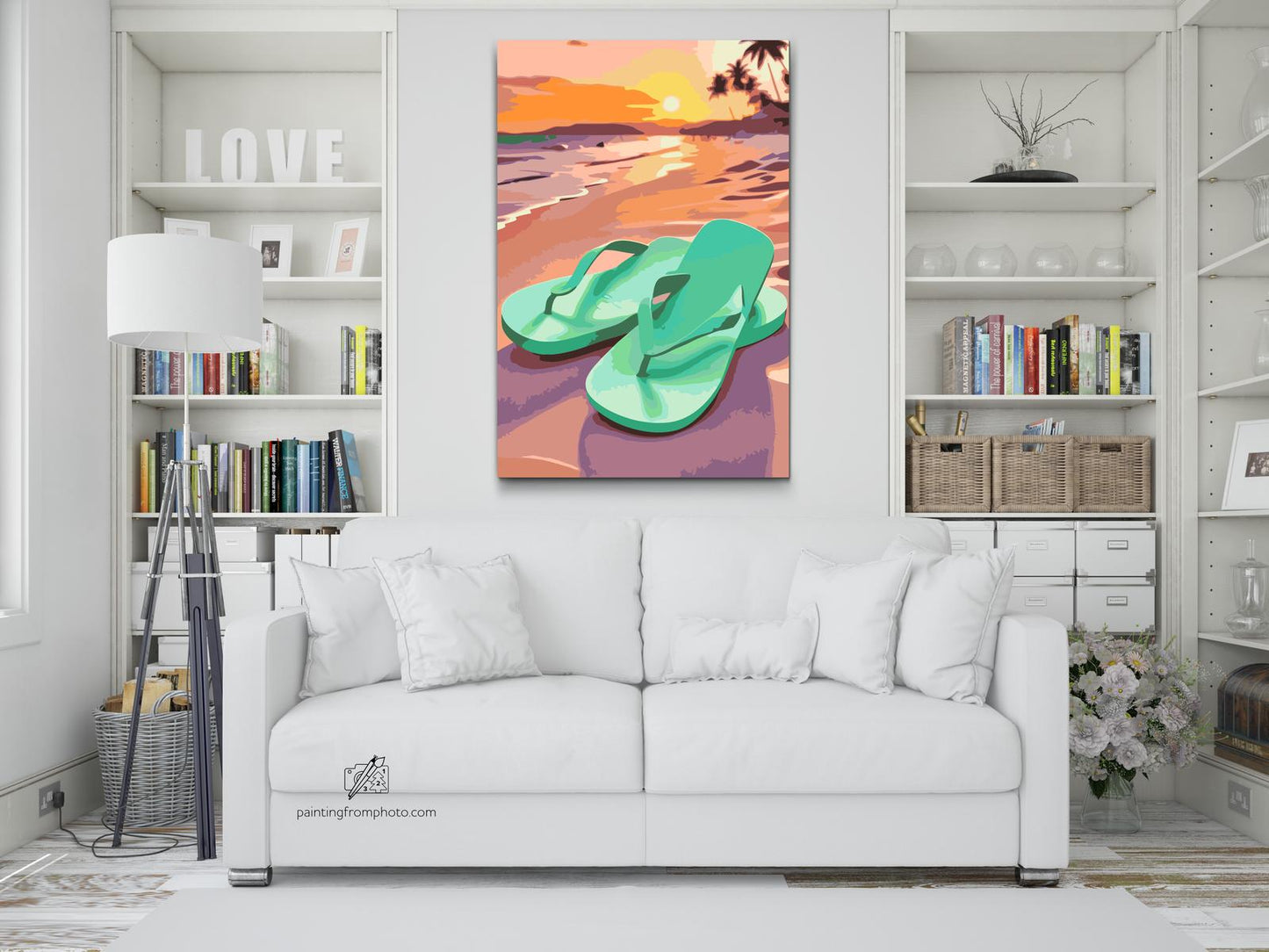 Paint by number - Klipklappere på stranden