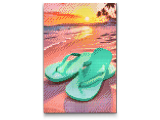 Diamond Paint - Klipklappere på stranden