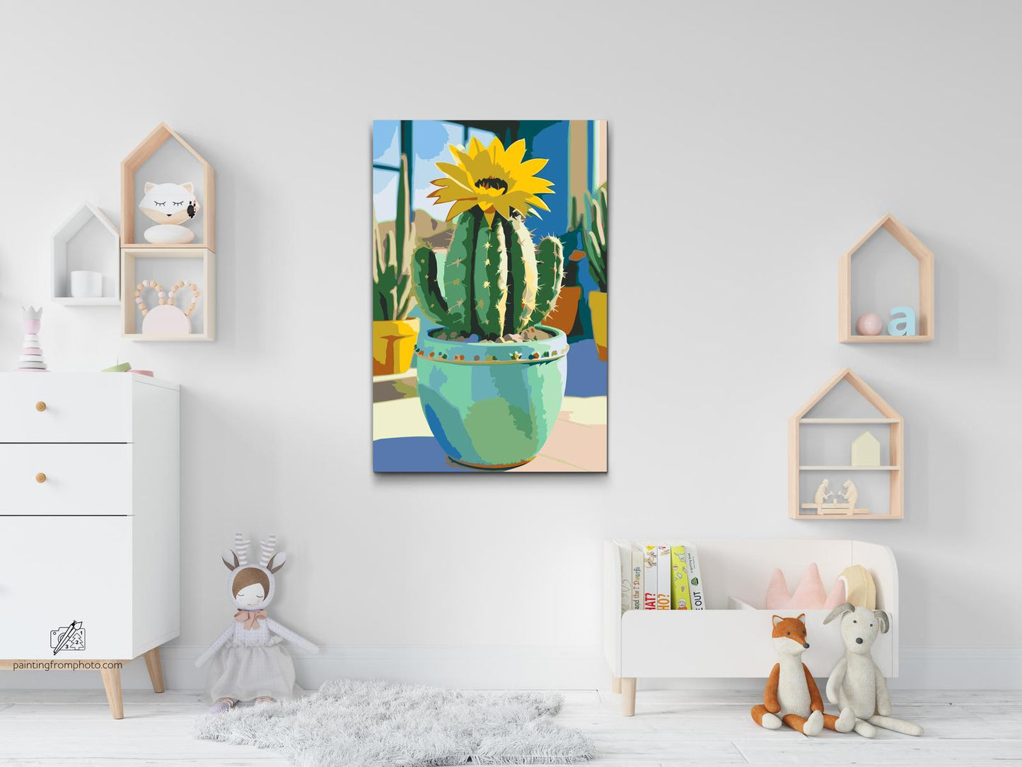 Paint by number - Blomstrende kaktus