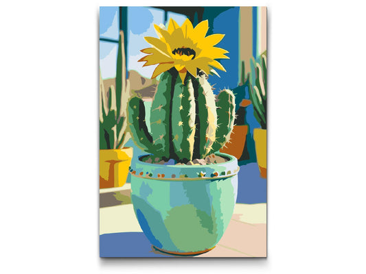 Paint by number - Blomstrende kaktus