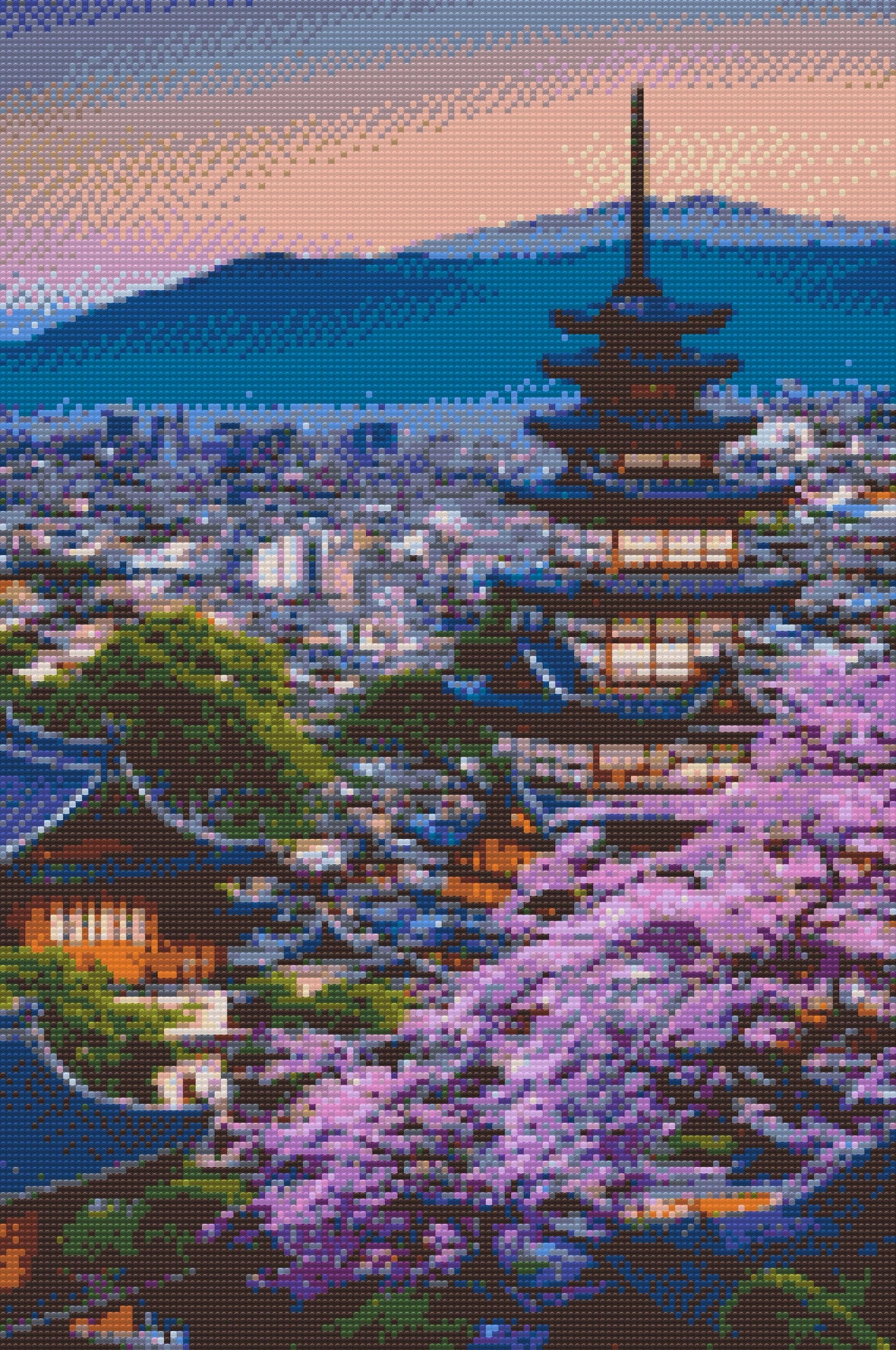 Diamond Paint - Japansk tempel