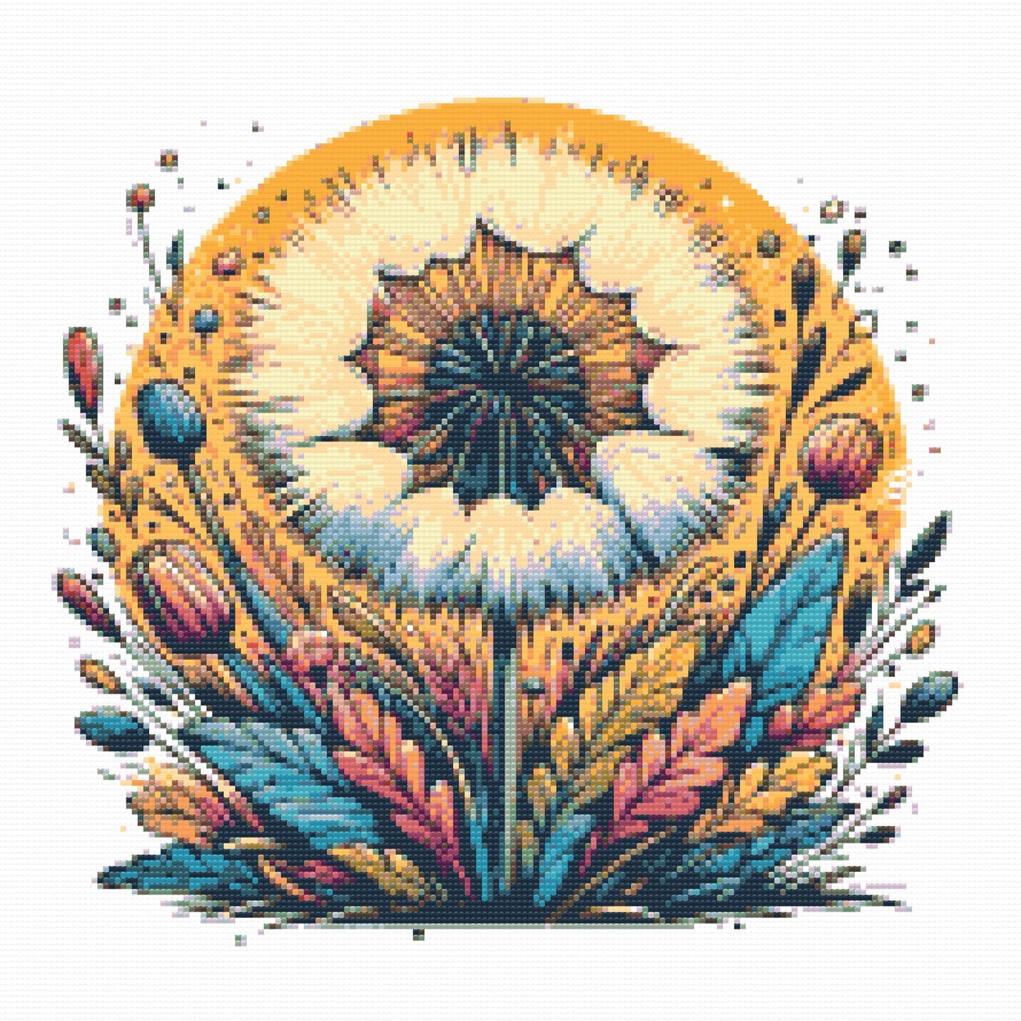 Diamond Paint - Magisk blomstercirkel