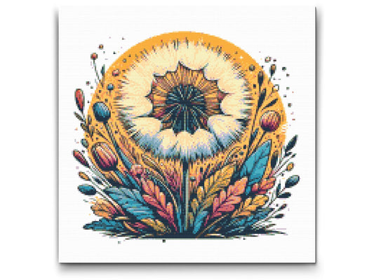 Diamond Paint - Magisk blomstercirkel