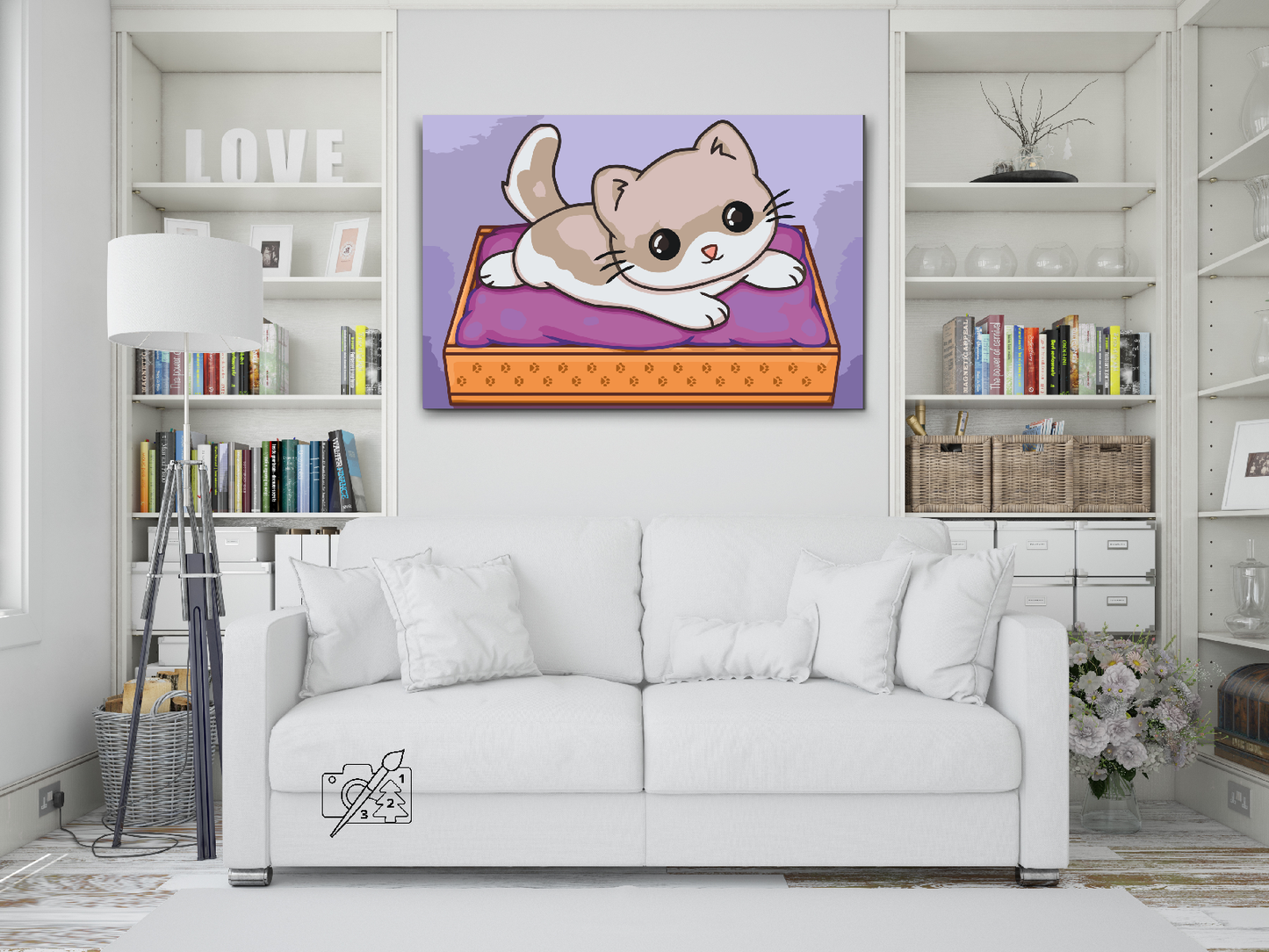 Paint by number - Killing på lilla tæppe