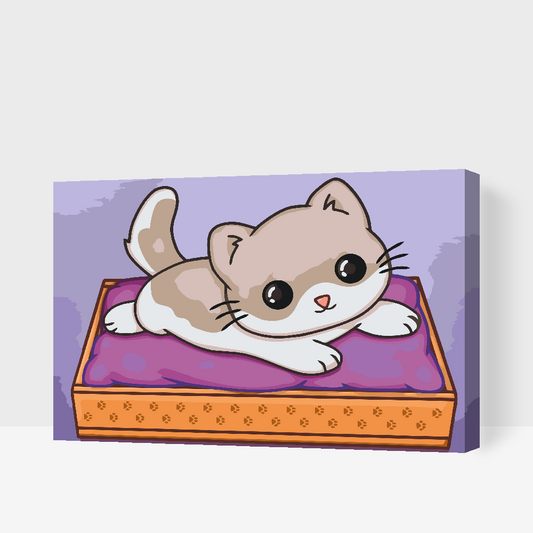 Paint by number - Killing på lilla tæppe