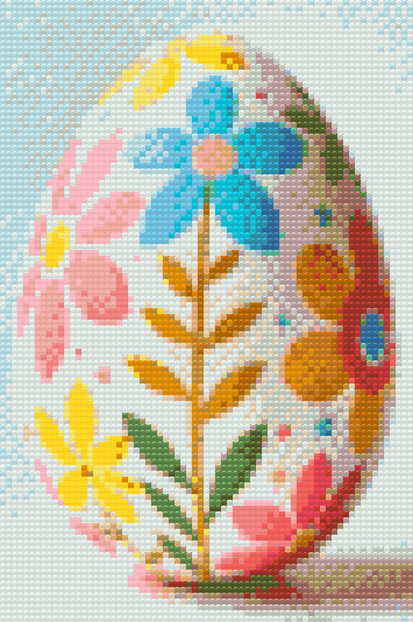 Diamond Paint - Påskeæg med blomstermønster