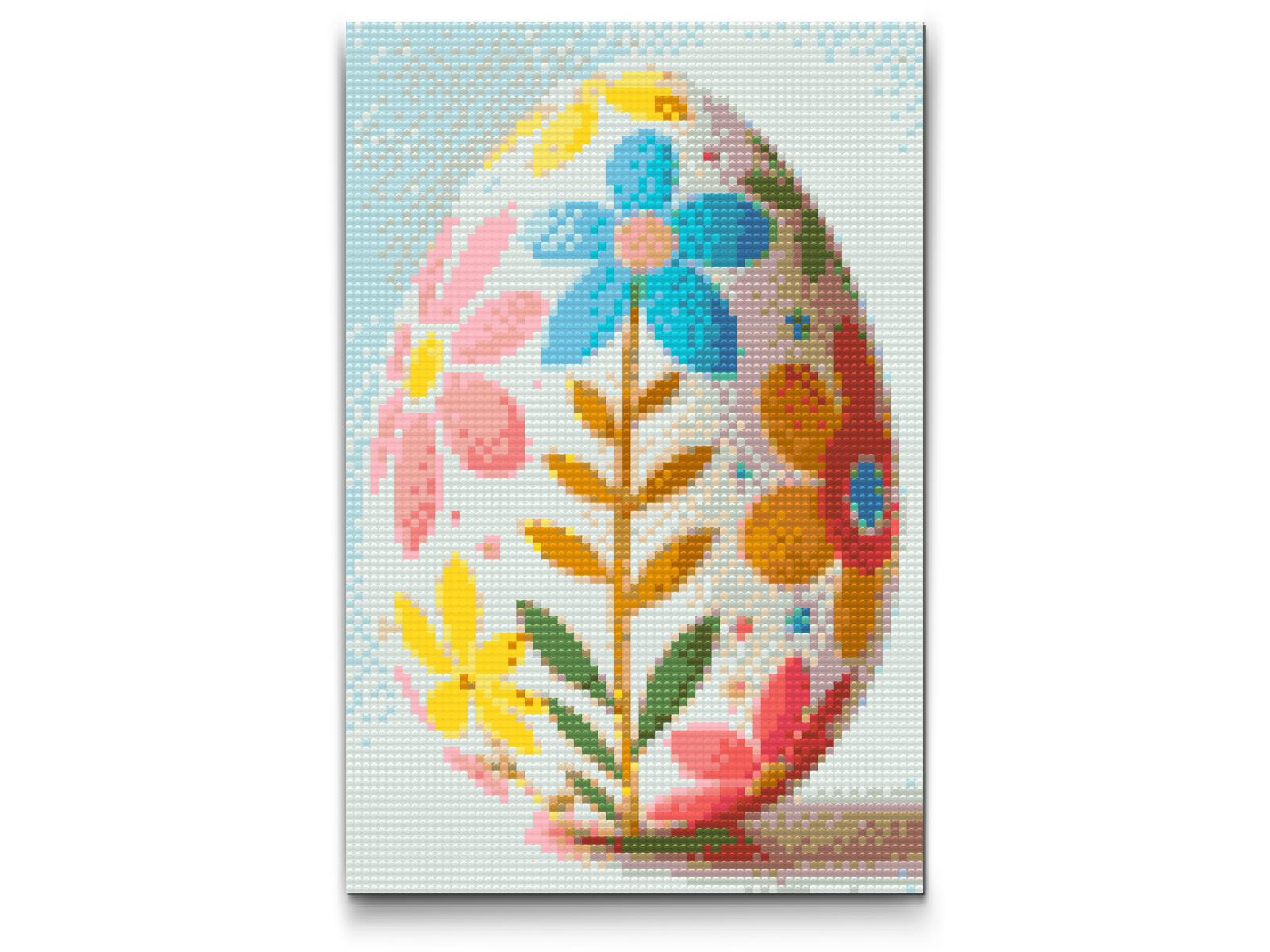 Diamond Paint - Påskeæg med blomstermønster