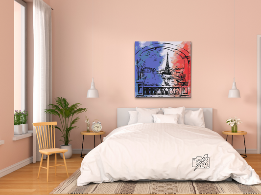 Paint by number - Paris i flagfarver