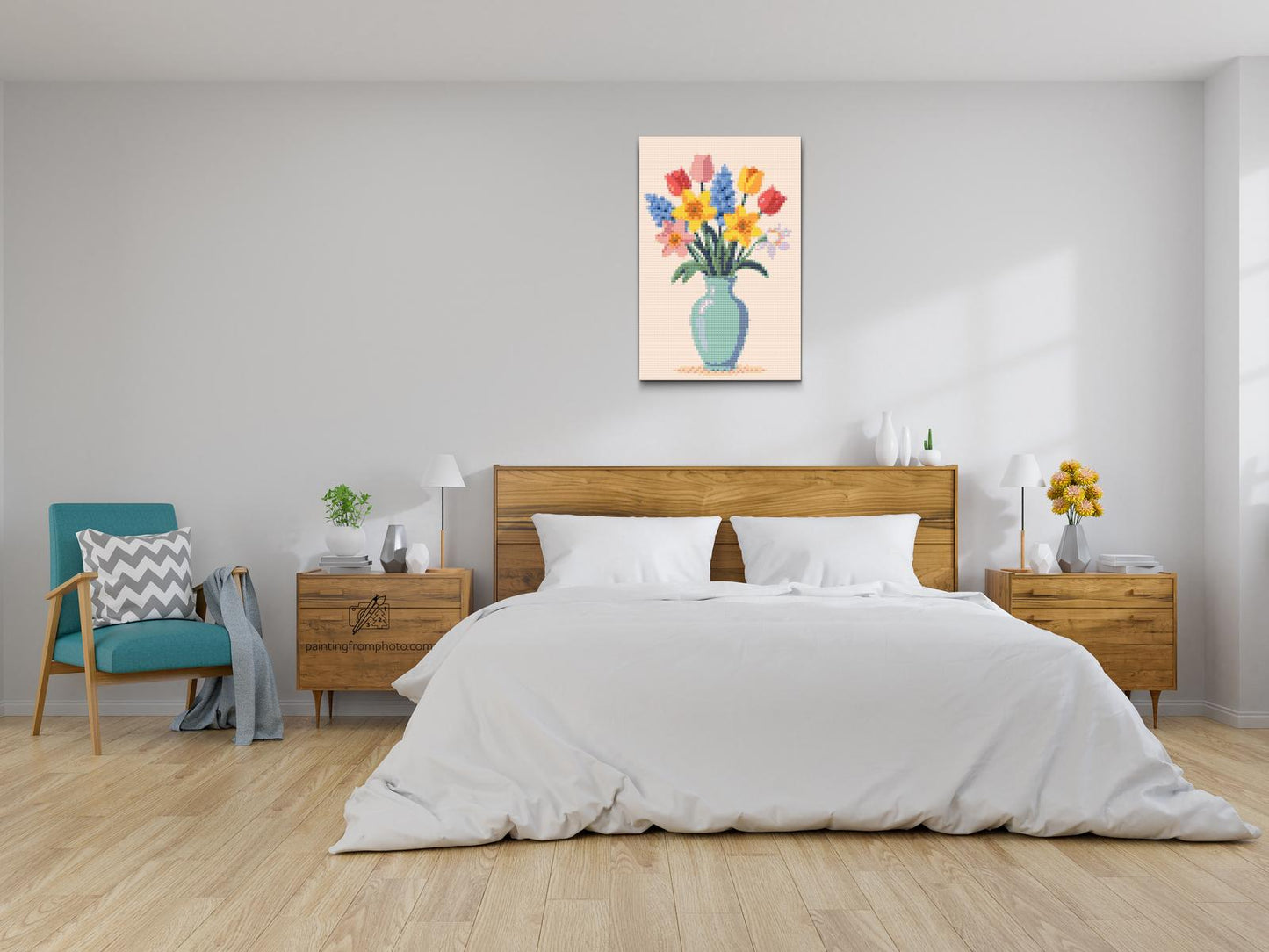 Diamond Paint - Illustration af en forårsbuket