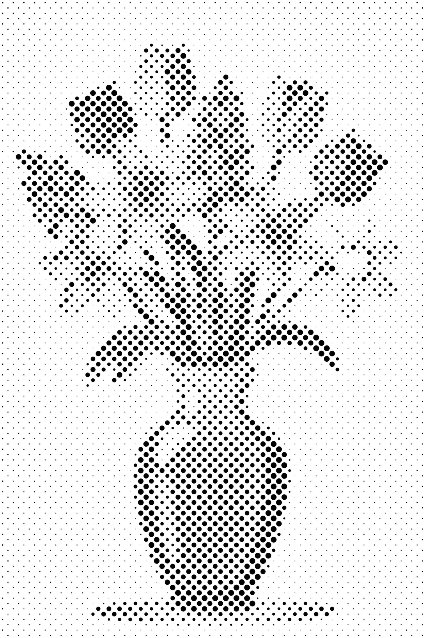 Dotting - Illustration af en forårsbuket