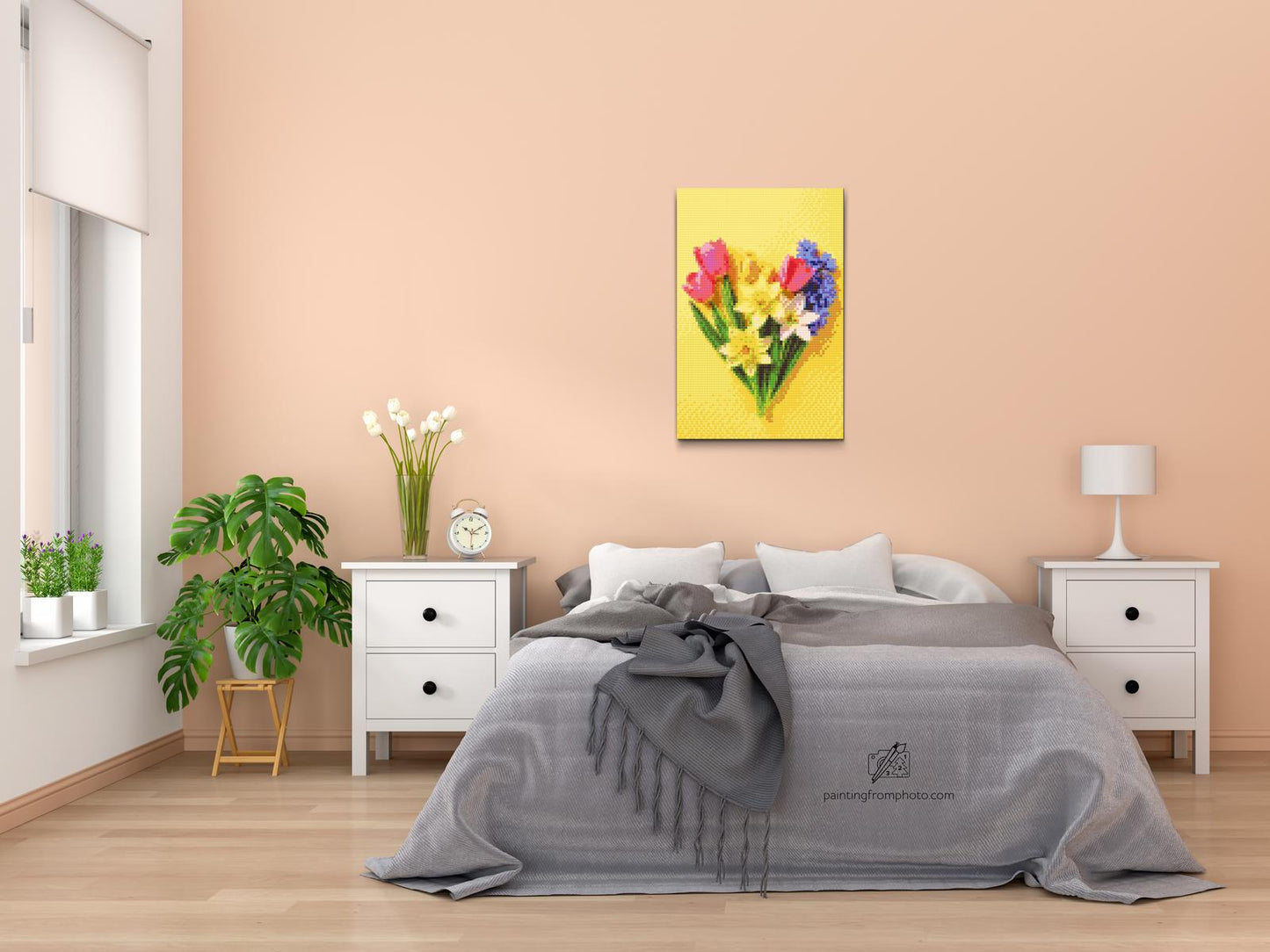 Diamond Paint - Forårsblomster i hjertet