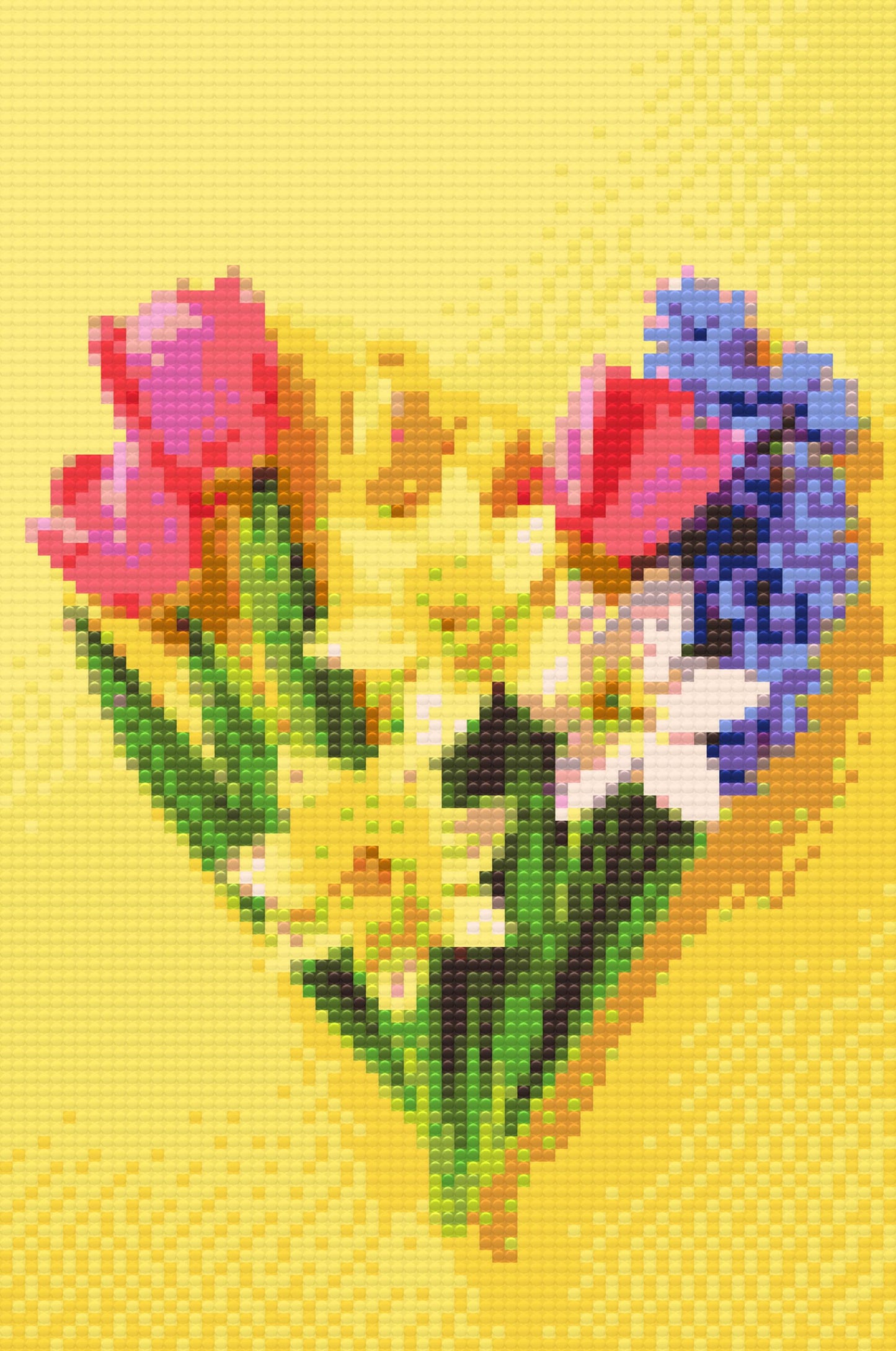 Diamond Paint - Forårsblomster i hjertet