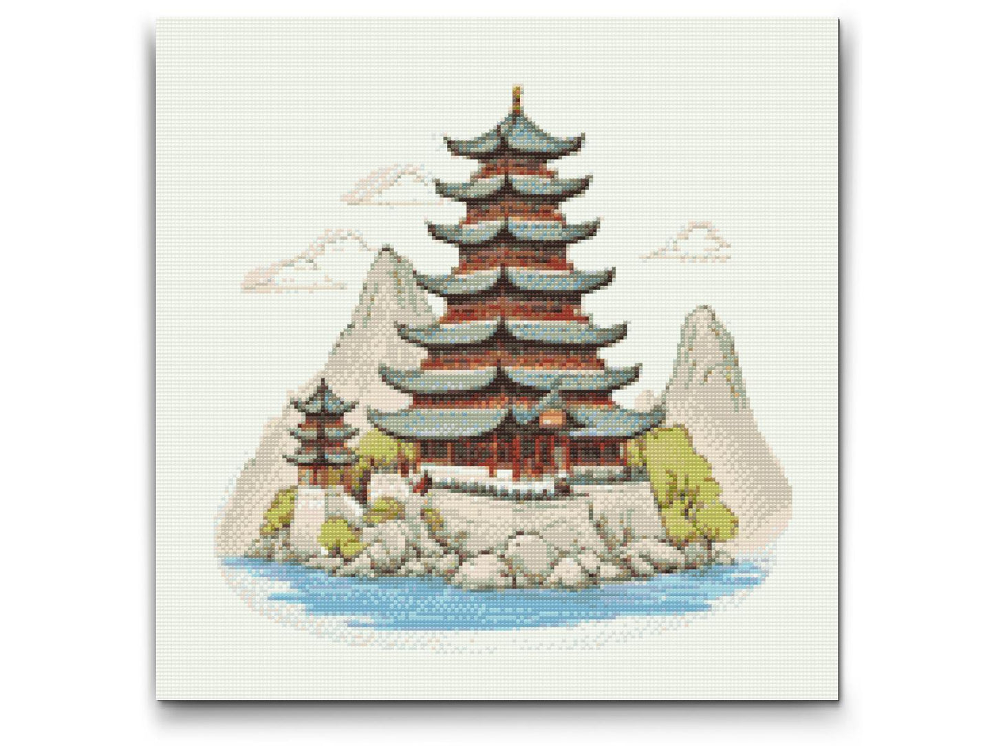 Diamond Paint - Kinesisk tempel