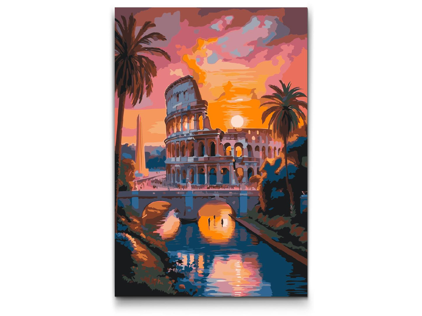 Paint by number - Colosseum ved skumringstid