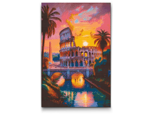 Diamond Paint - Colosseum ved skumringstid