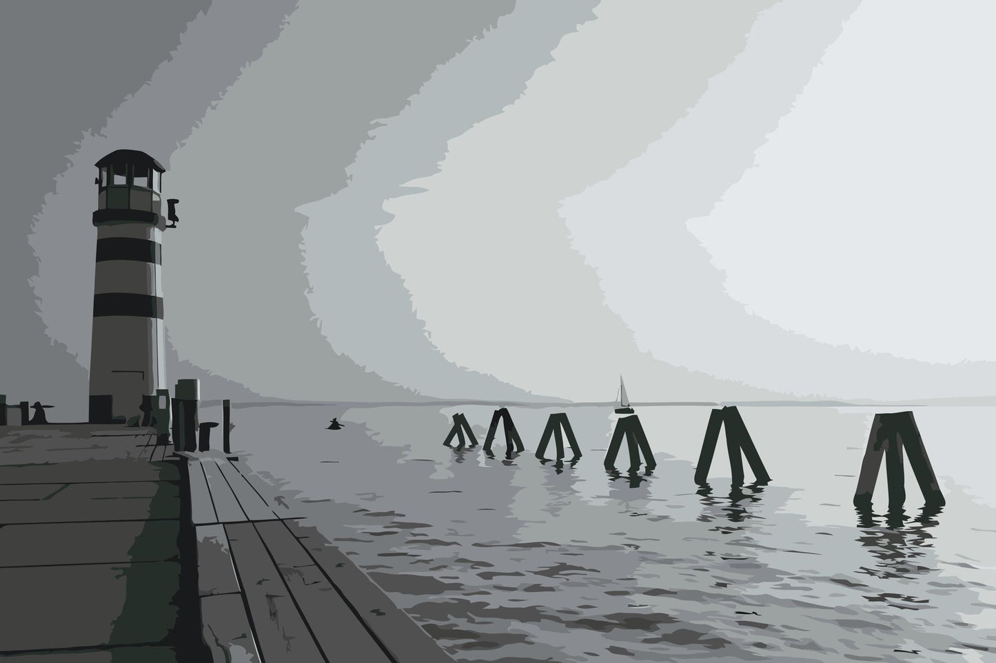 Paint by number - Neusiedl-søen