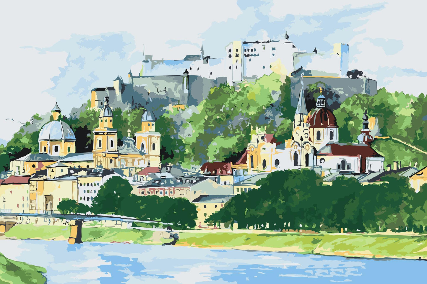 Paint by number - Salzburg-maleri