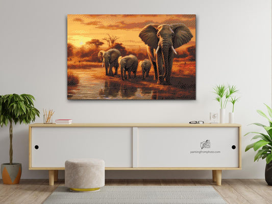 Diamond Paint - Savanne – Rejser med elefanter