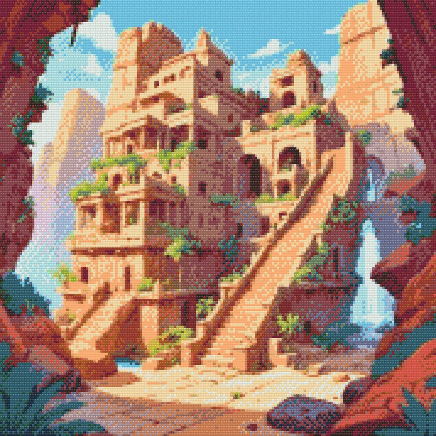 Diamond Paint - Tempel i junglen