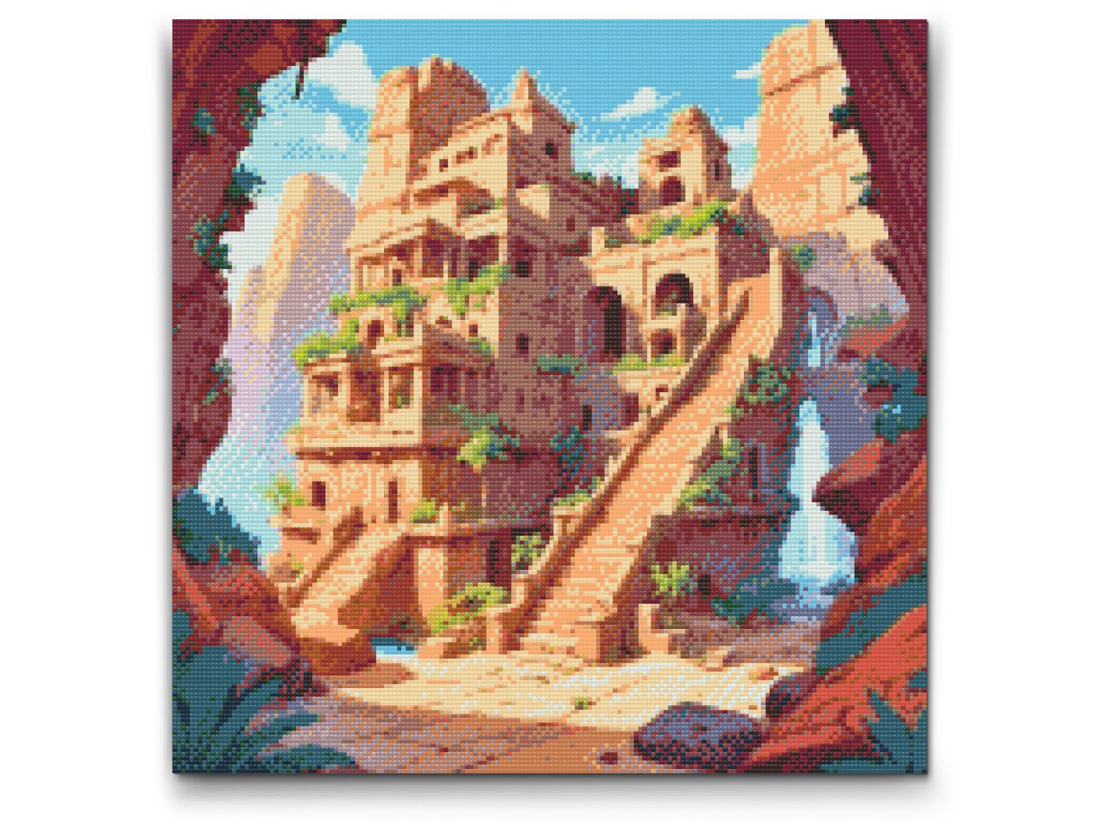 Diamond Paint - Tempel i junglen
