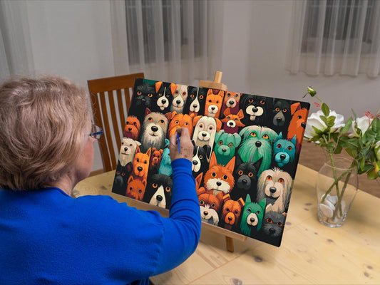 Paint by number - Hunde, uanset hvor du kigger