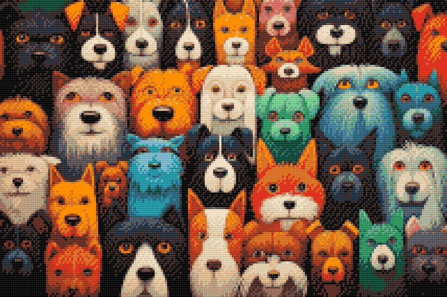 Diamond Paint - Hunde, uanset hvor du kigger