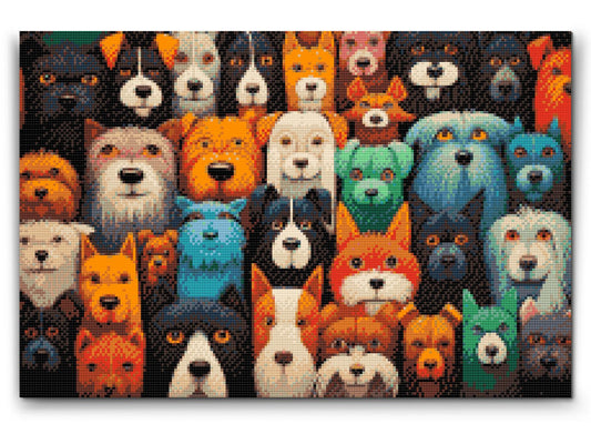 Diamond Paint - Hunde, uanset hvor du kigger