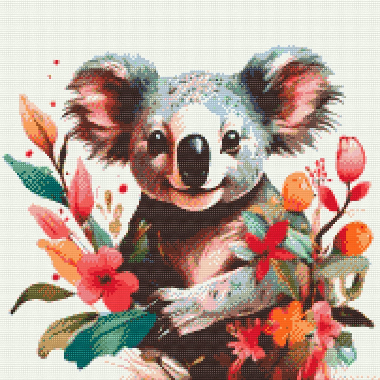 Diamond Paint - Koala omgivet af blomster