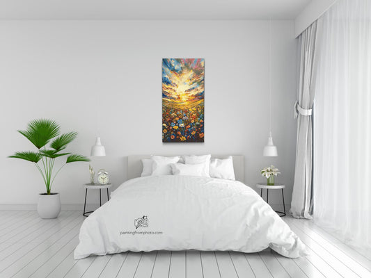 Diamond Paint - Blomstereng ved skumringstid