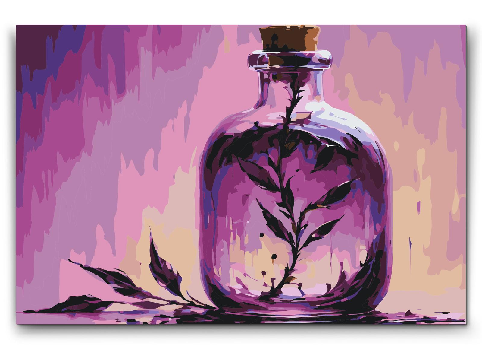 Paint by number - En blomst i en flaske