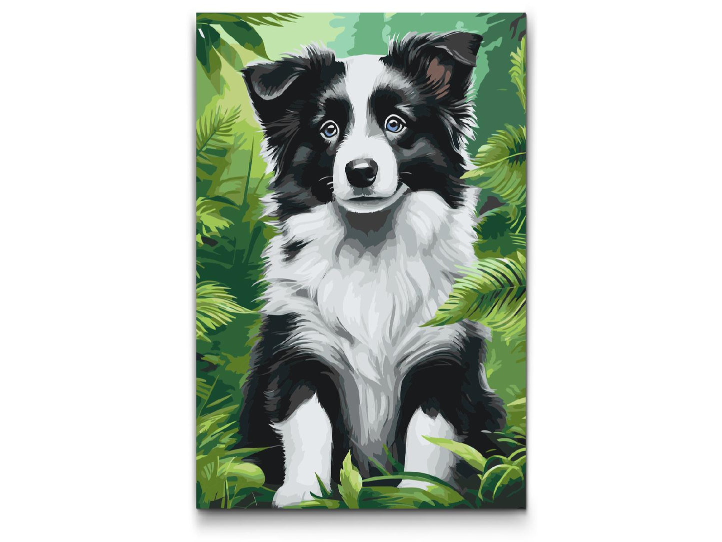 Paint by number - Border Collie-hvalp