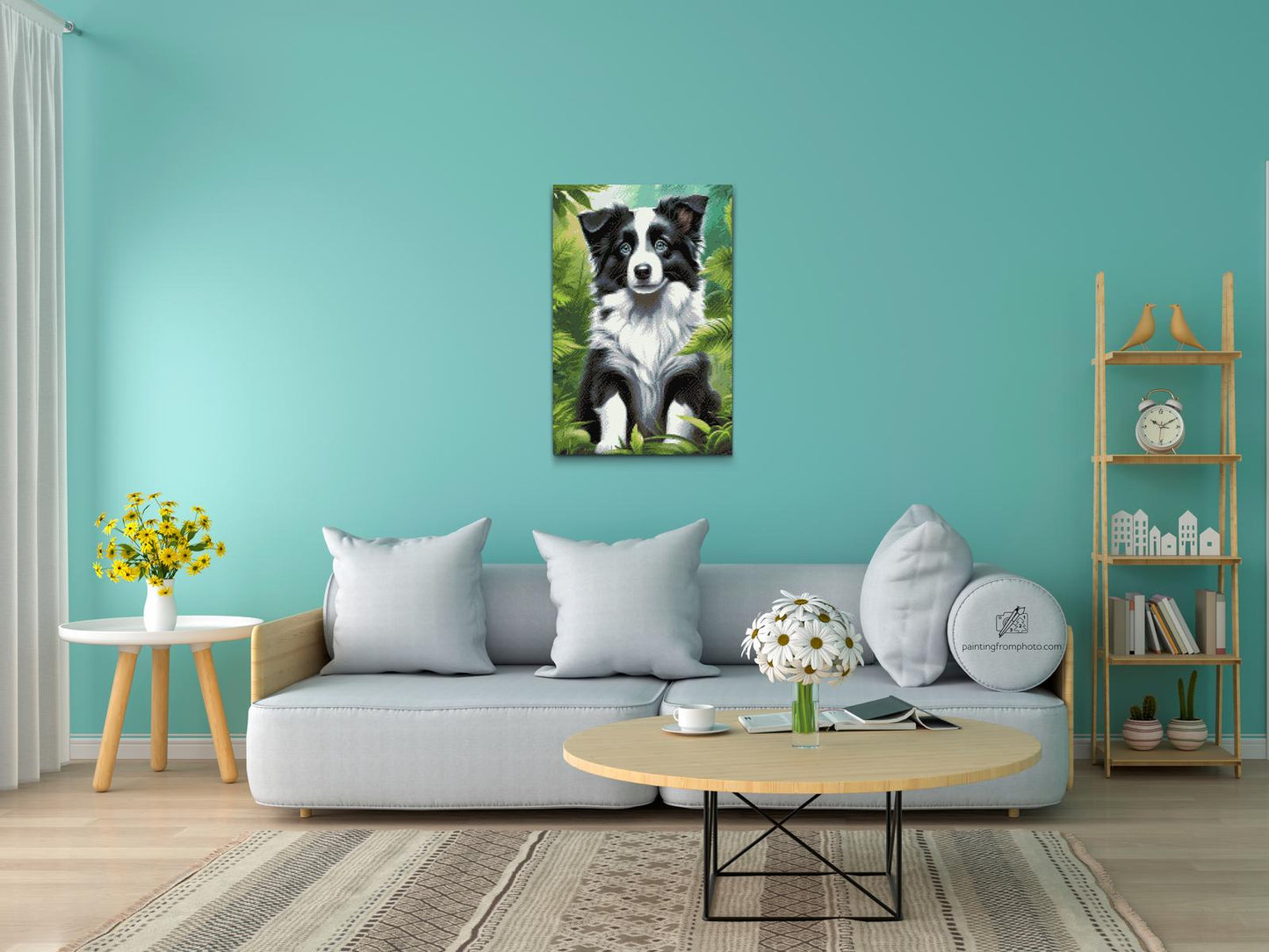 Diamond Paint - Border Collie-hvalp
