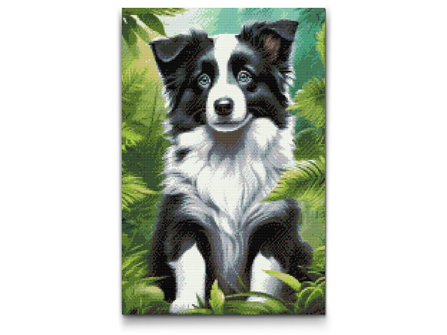 Diamond Paint - Border Collie-hvalp